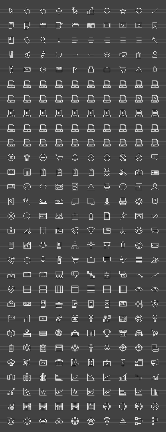 290 Interface Line Inverted Icons in Graphics - product preview 1