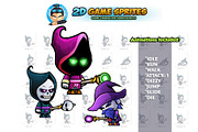 Evil Mage 2D Game Sprites set