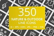 350 Nature & Outdoor Line Icons