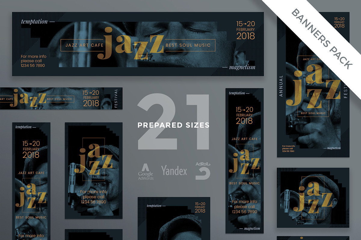 Banners Pack | Jazz Festival in Templates - product preview 8