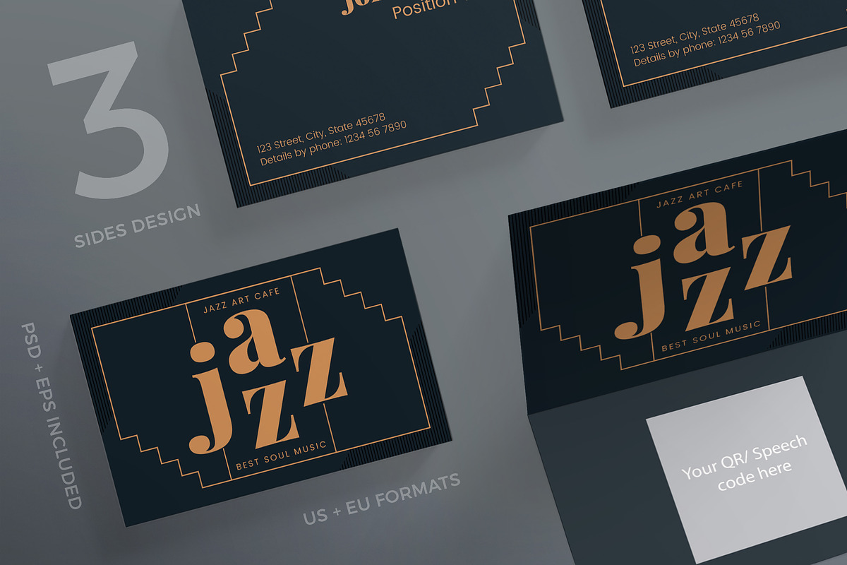 Business Cards | Jazz Festival in Business Card Templates - product preview 8