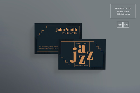 Business Cards | Jazz Festival in Business Card Templates - product preview 1