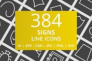 384 Signs Line Inverted Icons