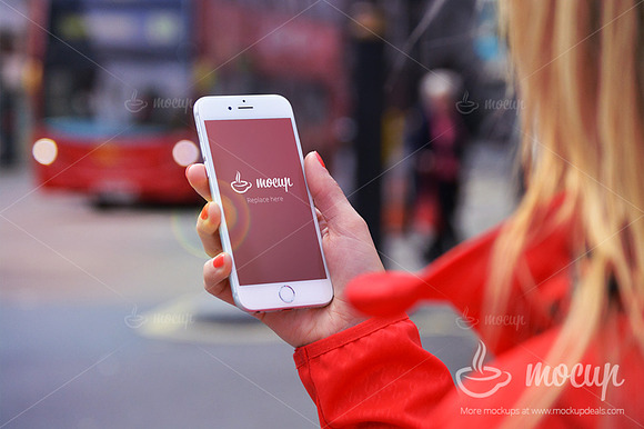 iPhone 6 Mockup in London "A" in Mobile & Web Mockups - product preview 1