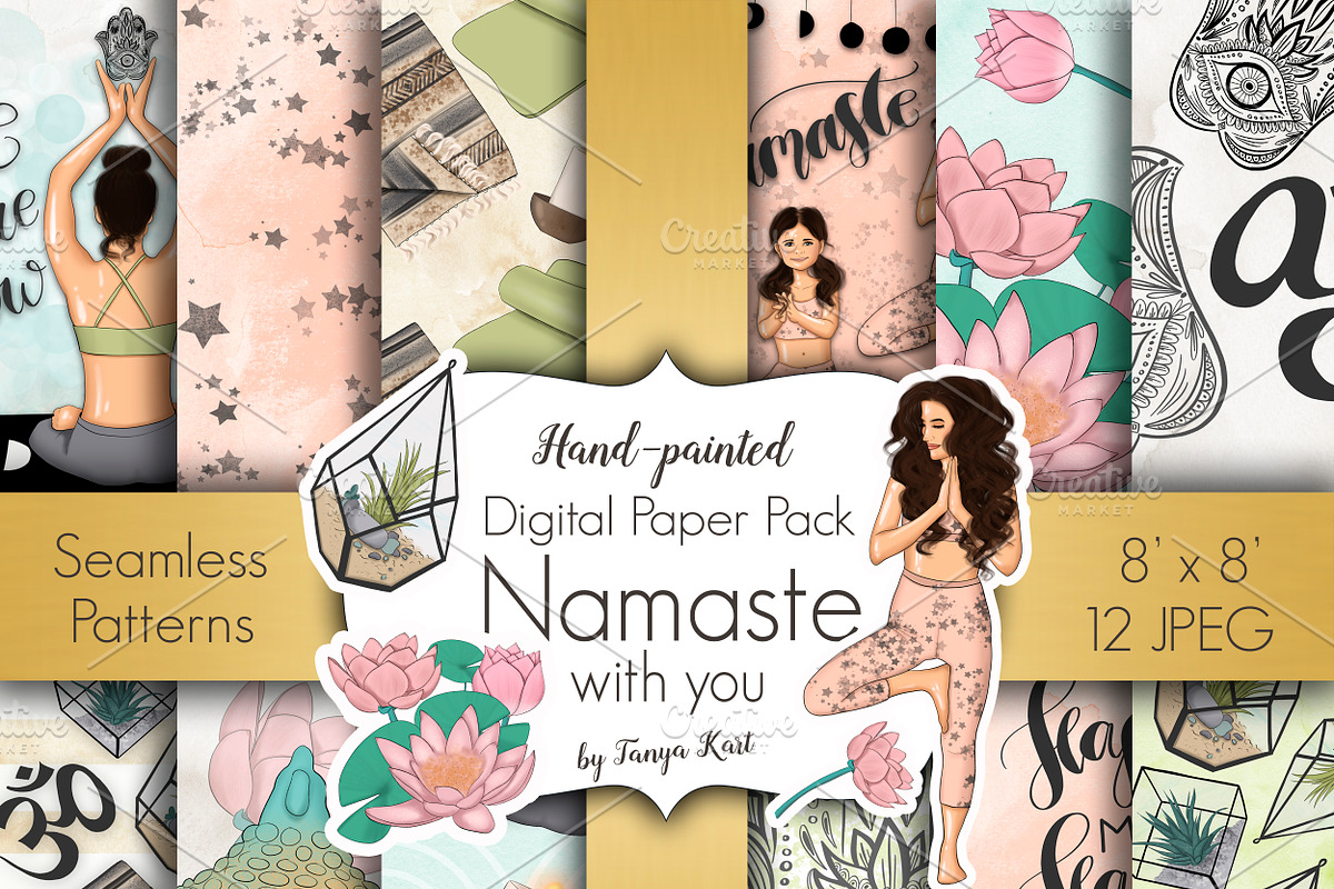 Namaste Digital Paper Pack in Patterns - product preview 8