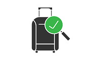 Baggage allowance glyph icon