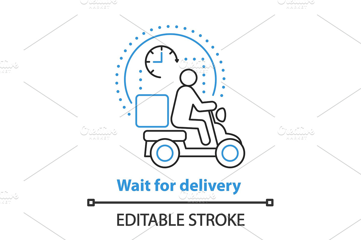 Delivery waiting time concept icon in Graphics - product preview 8