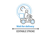 Delivery waiting time concept icon