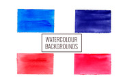 12 rectangle watercolour backgrounds