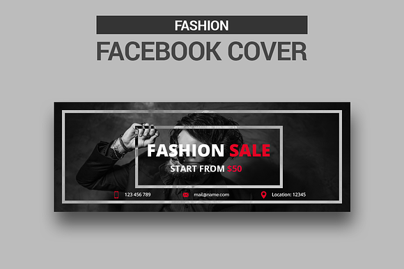 6 Fashion Facebook Covers in Facebook Templates - product preview 4