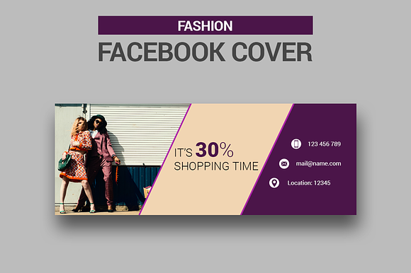 6 Fashion Facebook Covers in Facebook Templates - product preview 6