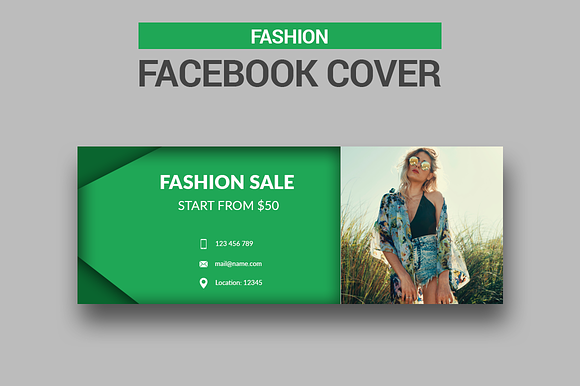 6 Fashion Facebook Covers in Facebook Templates - product preview 5