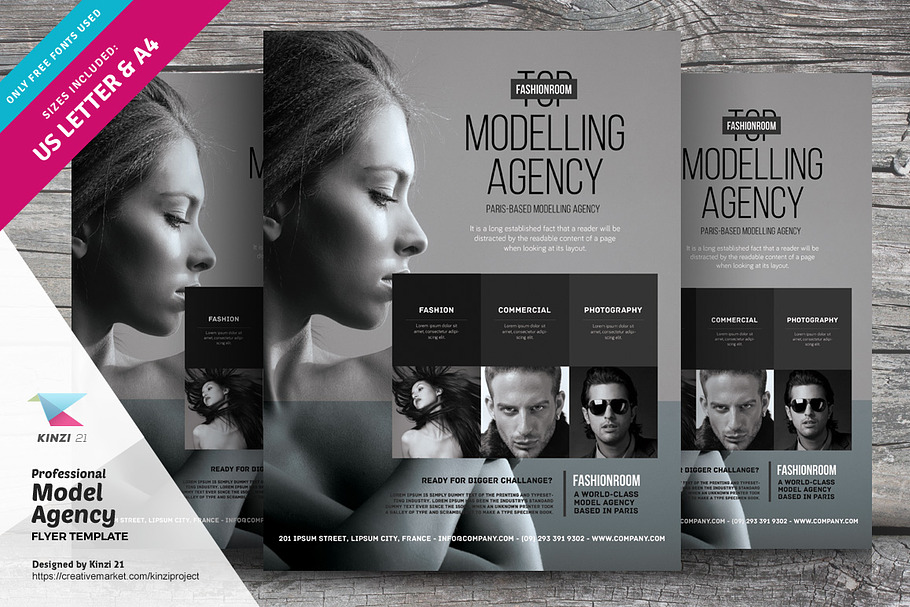 Professional Model Agency Flyer