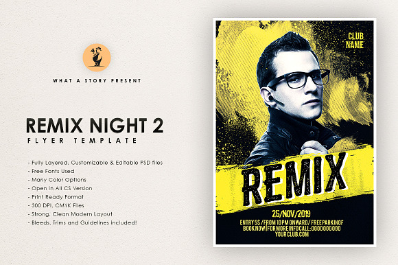 Remix Night 2 in Flyer Templates - product preview 1