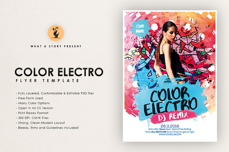 Color Electro  in Flyer Templates - product preview 8