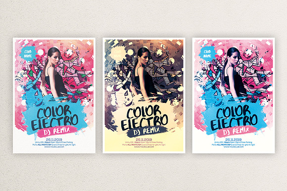Color Electro  in Flyer Templates - product preview 1
