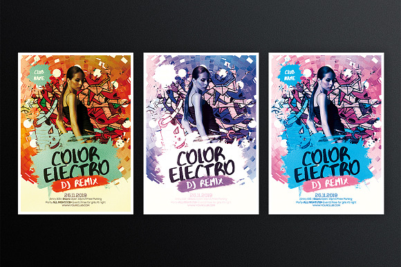 Color Electro  in Flyer Templates - product preview 2