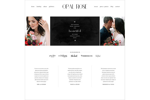 Opal Rose ProPhoto 6 Template in Website Templates - product preview 1