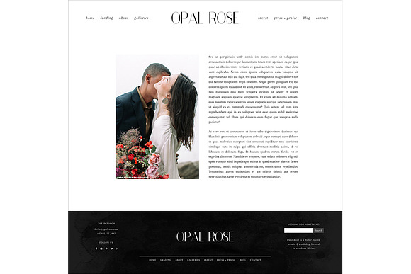 Opal Rose ProPhoto 6 Template in Website Templates - product preview 2