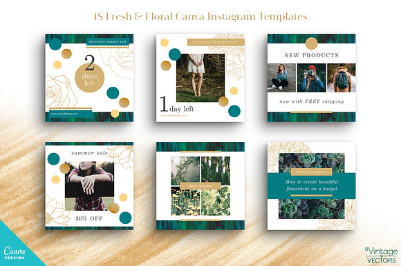 GARDENIA Canva Instagram Templates in Instagram Templates - product preview 2