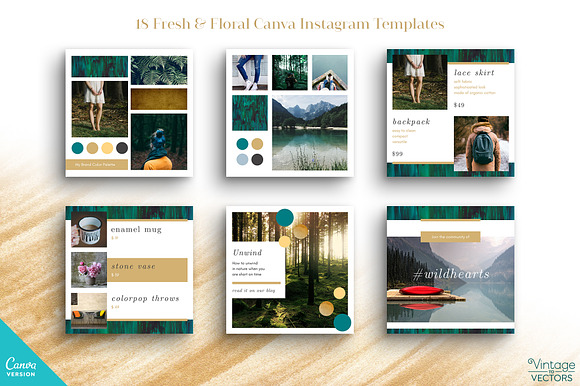 GARDENIA Canva Instagram Templates in Instagram Templates - product preview 3