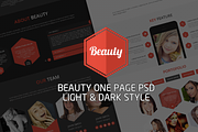 Beauty - One Page PSD Template