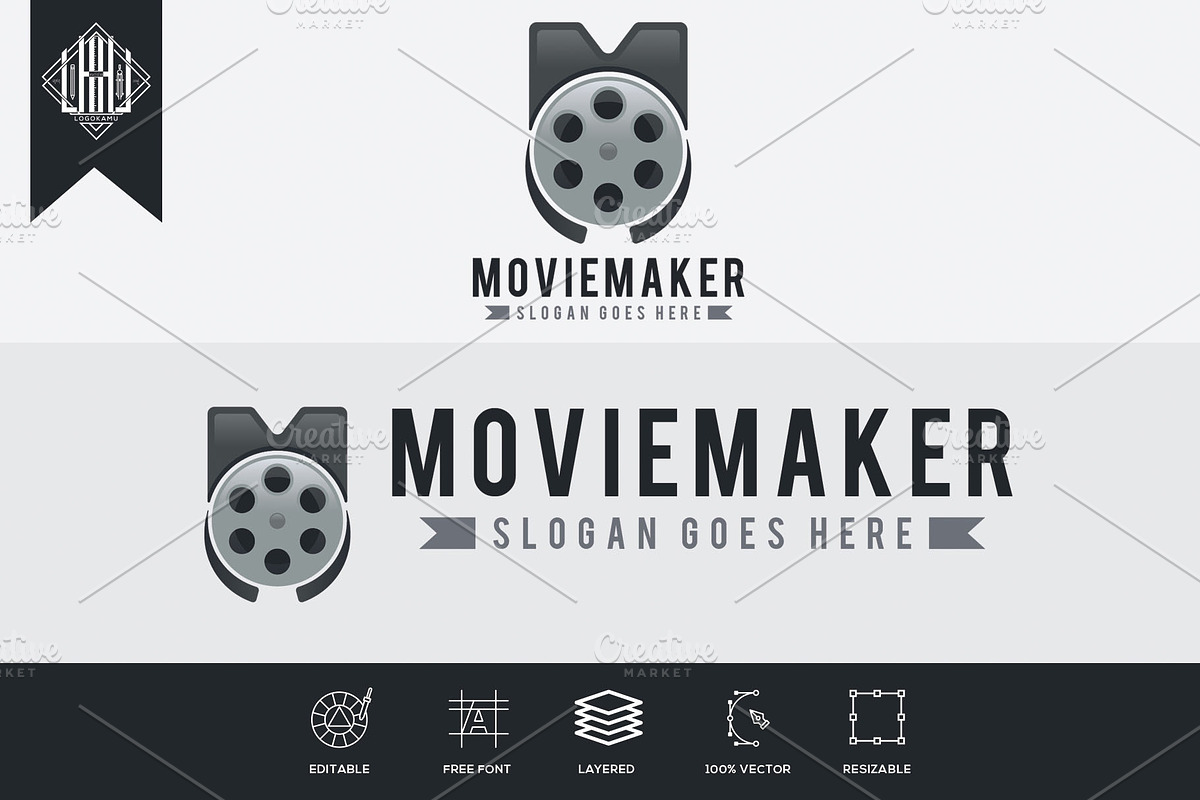 Movie Maker Logo in Logo Templates - product preview 8