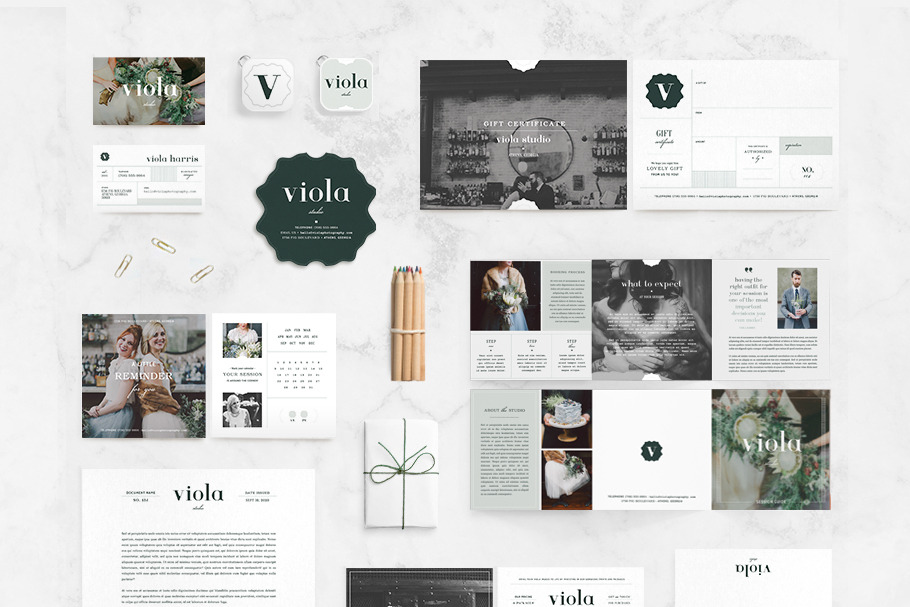 Viola II Welcome Packet in Stationery Templates - product preview 8