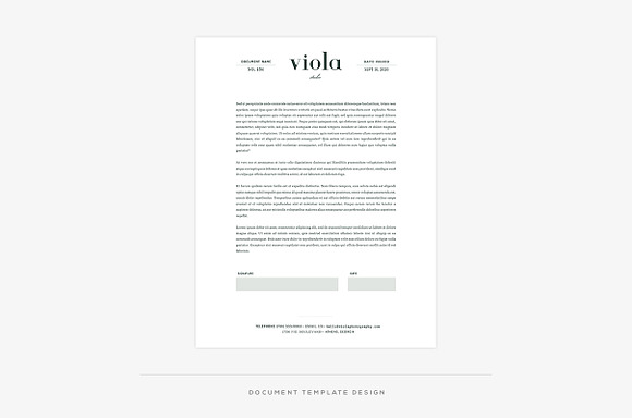 Viola II Welcome Packet in Stationery Templates - product preview 3