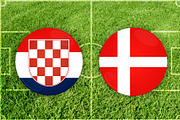Croatia vs Denmark football match