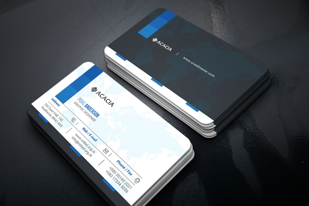 Ajho Business Card in Business Card Templates - product preview 8