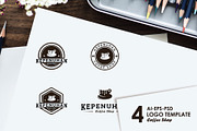 4 coffee logo template