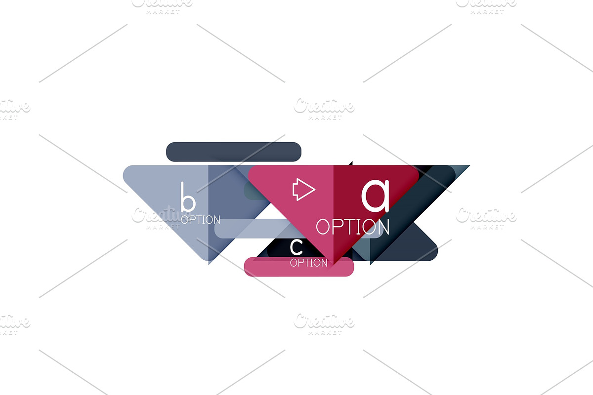 Triangle data visualization design, option infographic layout in Illustrations - product preview 8