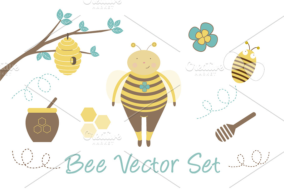 Bee Vector Set