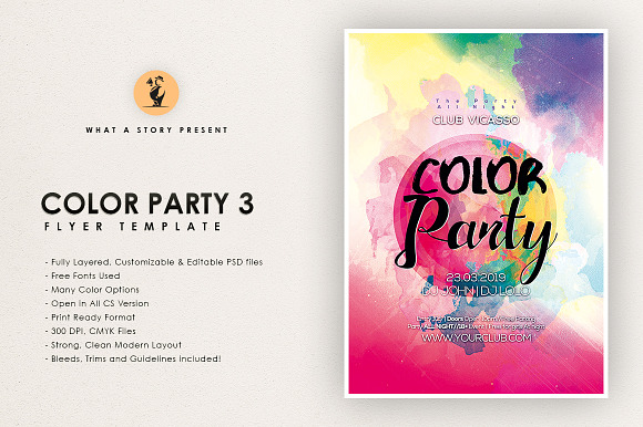 Color Party 3 in Flyer Templates - product preview 1