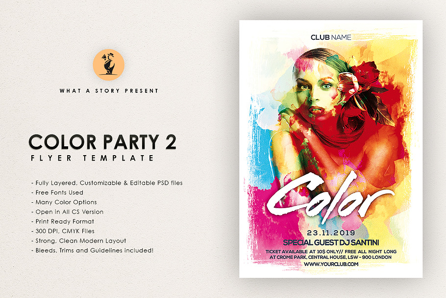 Color Party 2 in Flyer Templates - product preview 8