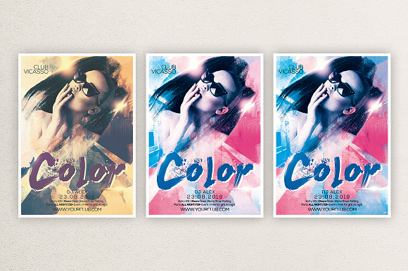Color Party 1 in Flyer Templates - product preview 2