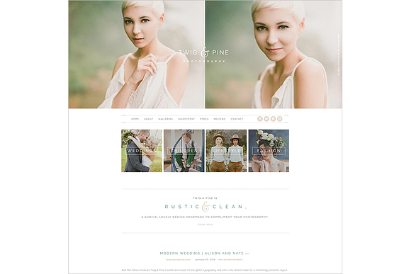 Twig & Pine II ProPhoto 7 Template in Website Templates - product preview 1