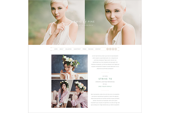 Twig & Pine II ProPhoto 7 Template in Website Templates - product preview 2