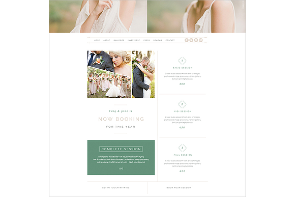Twig & Pine II ProPhoto 7 Template in Website Templates - product preview 3