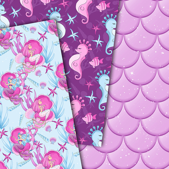 Mermaid patterns in Patterns - product preview 3