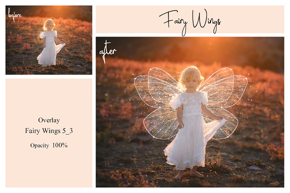 40 Fairy Wings PS Overlays in Photoshop Layer Styles - product preview 3