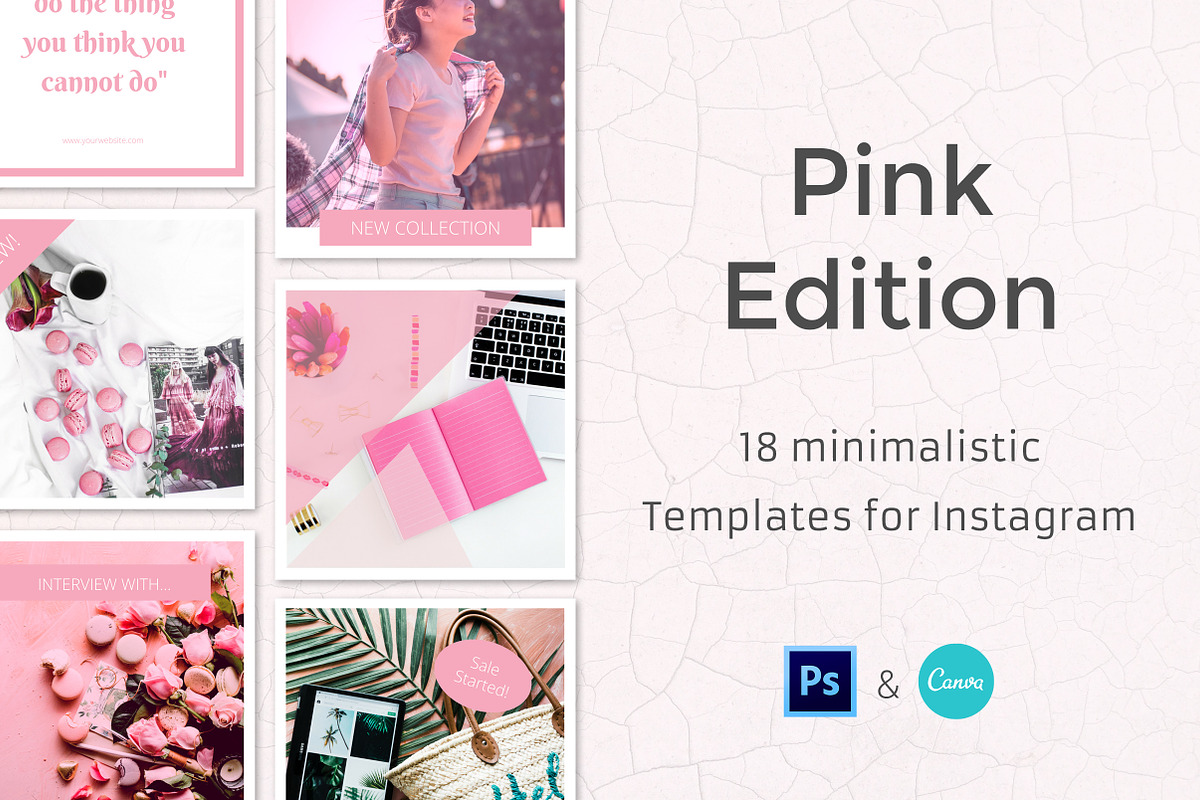 Pink - 18 Instagram Templates in Instagram Templates - product preview 8