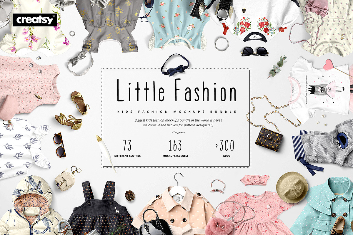Little Fashion Apparel Mockup Bundle in Product Mockups - product preview 8