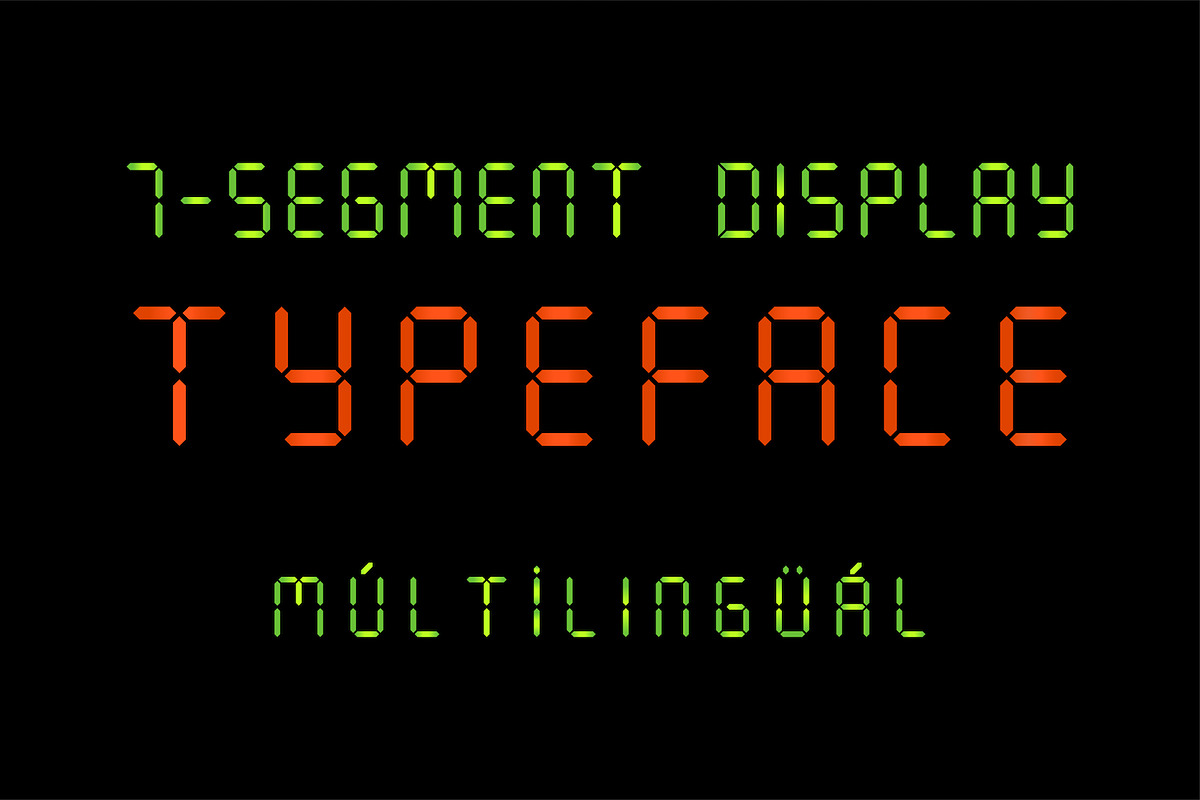 7 Segment Display Font in Display Fonts - product preview 8
