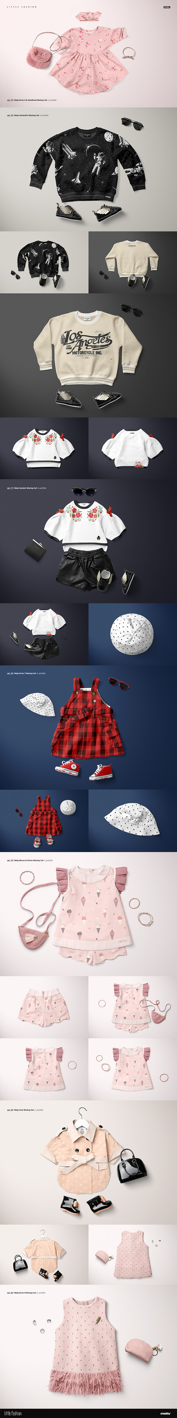 Little Fashion Apparel Mockup Bundle in Product Mockups - product preview 8