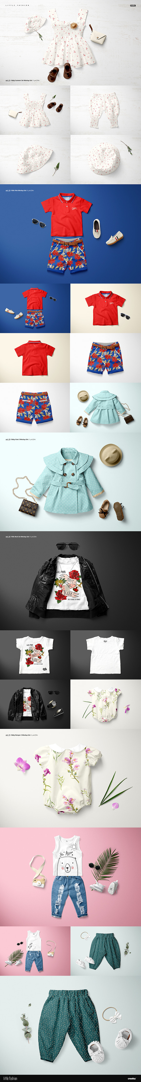 Little Fashion Apparel Mockup Bundle in Product Mockups - product preview 9