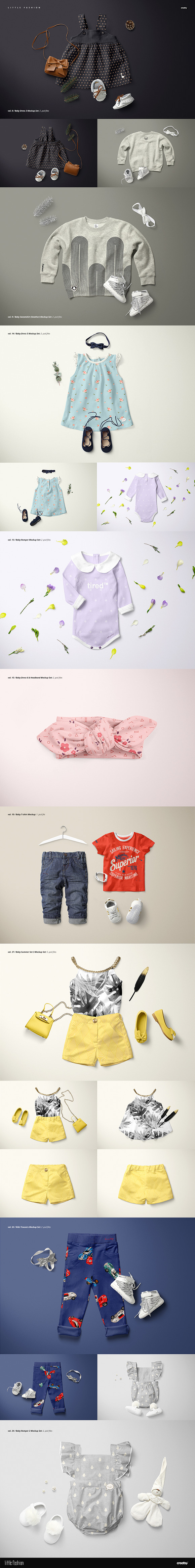 Little Fashion Apparel Mockup Bundle in Product Mockups - product preview 12