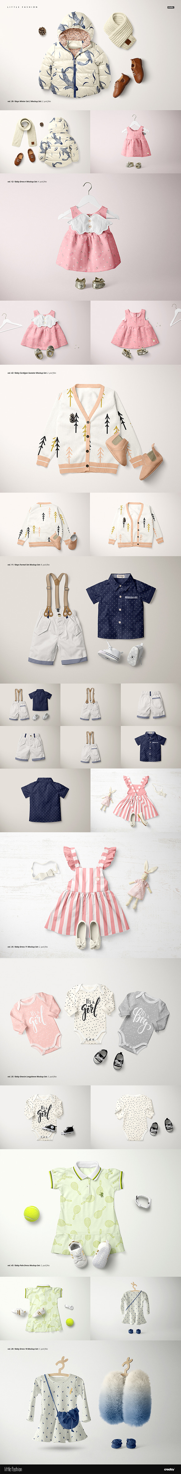 Little Fashion Apparel Mockup Bundle in Product Mockups - product preview 13