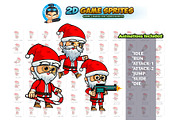 Santa 2D Game Sprites